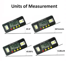 Digital angle finder Protractor electronic level box 360 Degree digital inclinometer angle measuring tool with magnets Portable