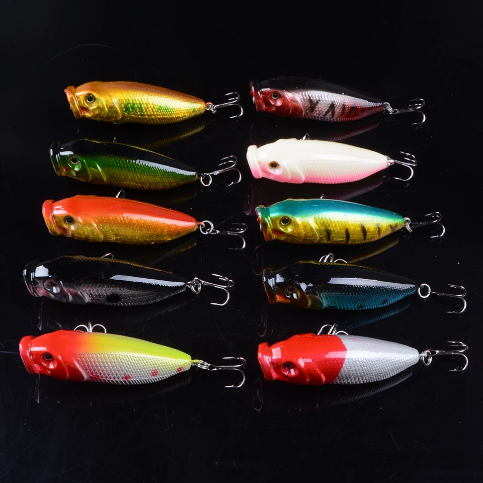 

New Popper Fishing Lure 6.5cm 9g Topwater Artificial Hard Bait Treble Hooks Fishing Wobblers Crankbait Bass Pesca Crankbait