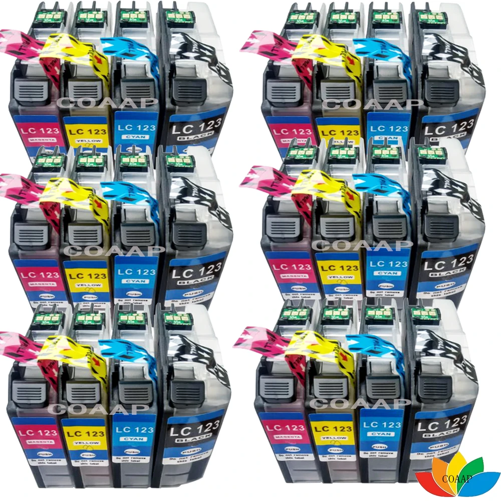 

24 Compatible Brother LC123BK LC123C LC123M LC123Y ink cartridge for MFC-J4510DW MFC-J4610DW MFC-J4710DW MFC-J4410DW MFC-J470DW