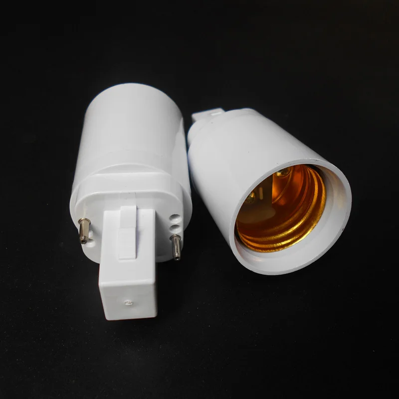 ABS LED G24 to E27 Adapter Socket Halogen CFL Light Lamp base converter e27 to g24 bulb holder adapter 2pin 85-265V