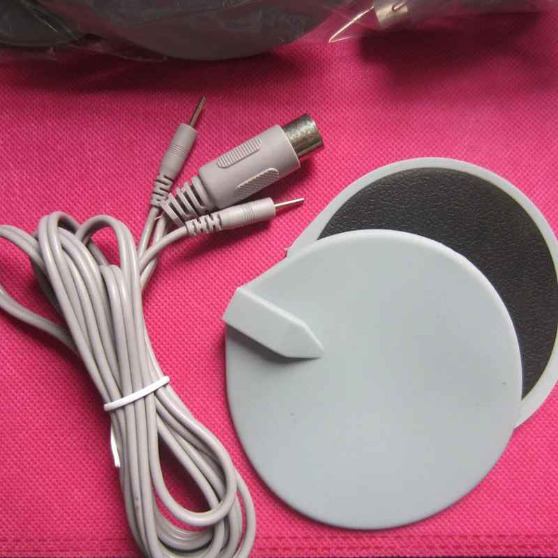 10sets elektrode pads und kabel für micro strom elektrode stimulation massage maschine