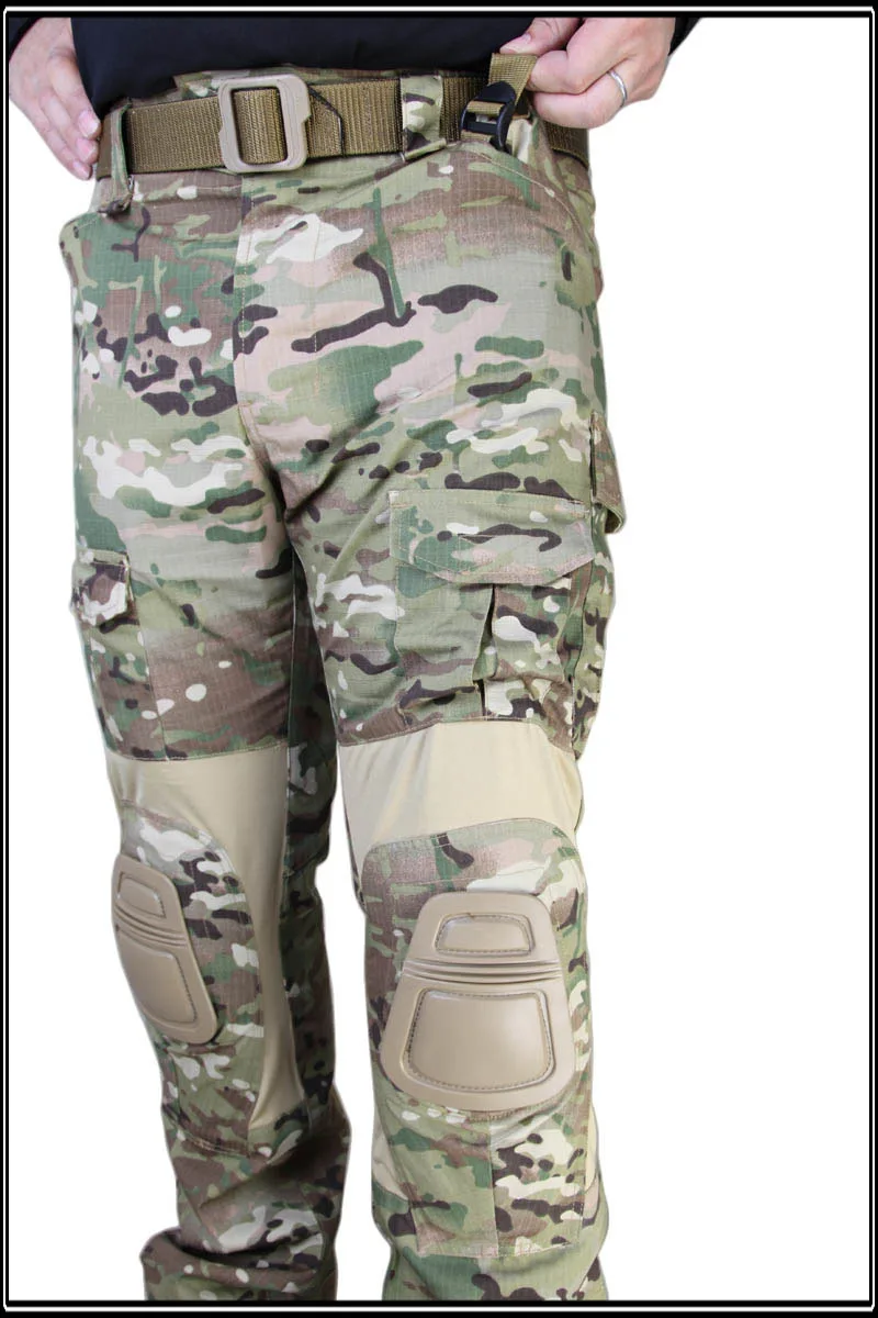 Emerald G2 tactical pants with knee pads, airsoft combat training, MC, em7038mc