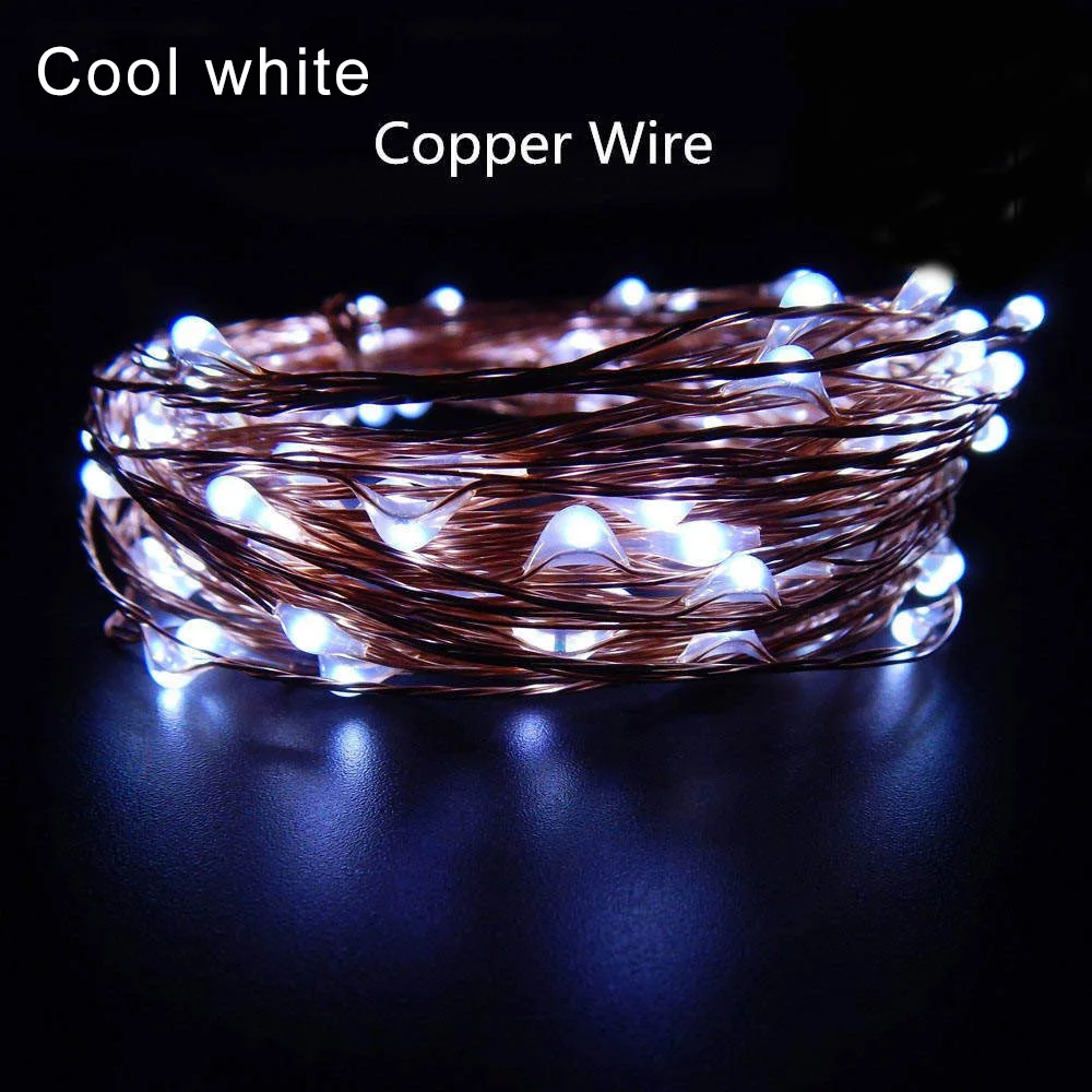 Imagem -04 - Copper Wire Starry Rope String Led Light Impermeável Flexible Fairy Lights Party Garde Power Adapter Feriado 12v 10m 20m 30m 50m