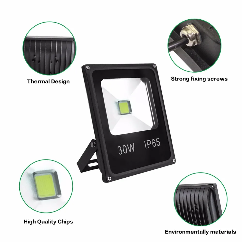 LED Flood Light Outdoor Lamp Led Spotlight Reflector Sensor Floodlight 10W 20W 30W 50W Waterproof Garden 12V 220V 110V Lighting