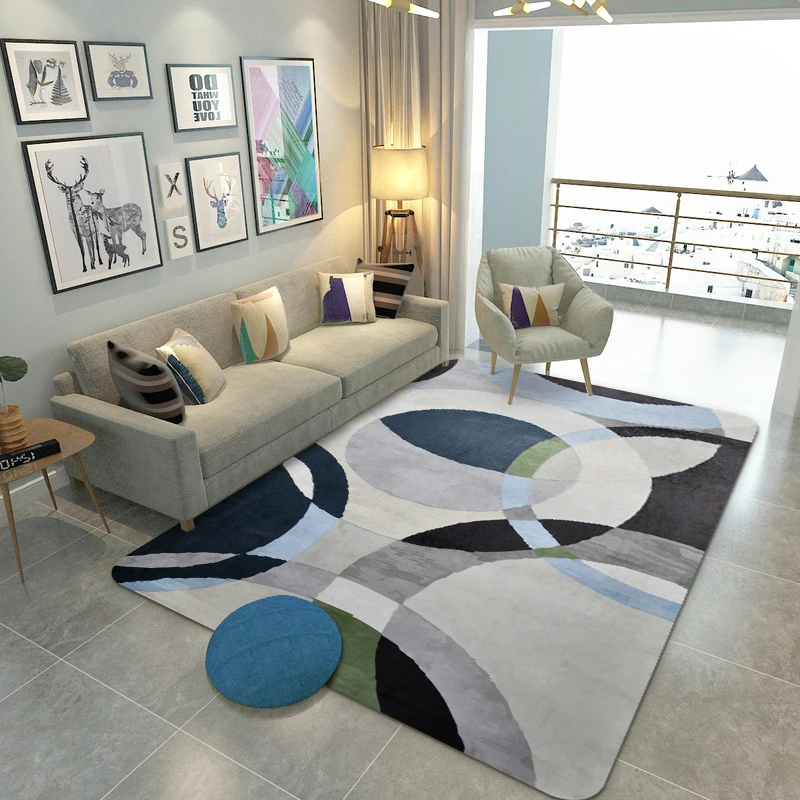 

Nordic Geometry Creative Area Carpets For Living Room Bedroom Decor Soft Carpet for Home Floor Mat Rugs bedside Rectangle Rug