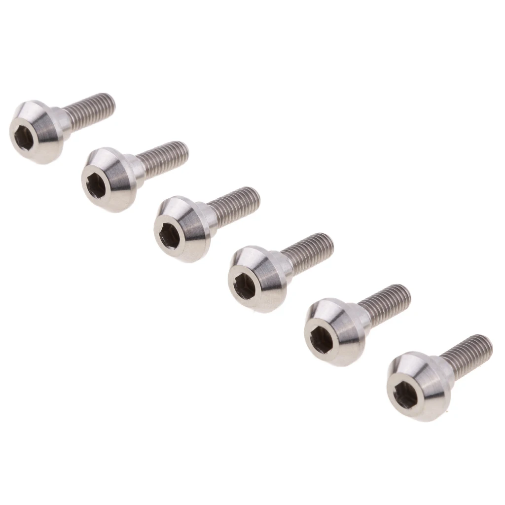 6 pcs M6 x 20mm Titanium Ti Disc Brake Rotor Bolts for Suzuki GSXR for Yamaha High Quality For front&Rear U need to take 2 sets