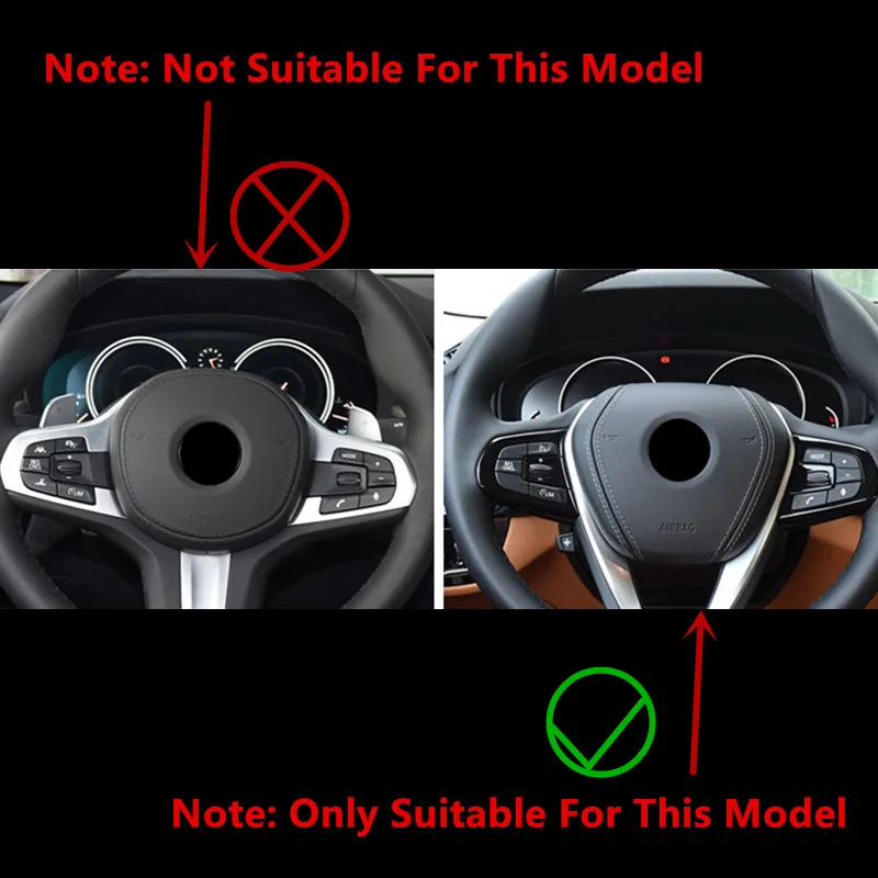 Carbon Fiber Color Styling Steering Wheel Buttons Decoration Frame Cover Sticker Trim For BMW 5 Series G30 Interior Accessories