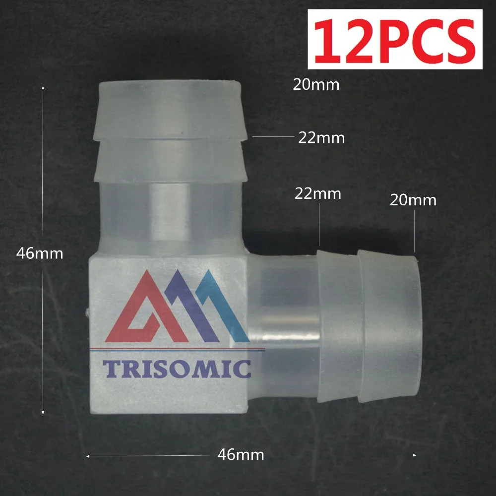 

12 штук 20 мм локоть equant соединитель равная трубка Столярный материал PP пластиковый фитинг аквариум авиакомпания аквариум
