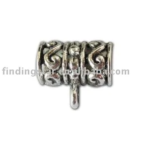 

FREE SHIPPING 300pcs tibetan silver floral barrel bail A10587