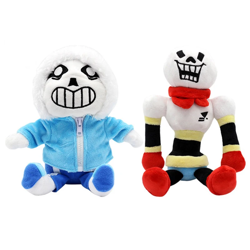 

2pcs/lot 22-30cm Undertale Sans & Papyrus Plush Stuffed Toys Doll Sans Papyrus Plush Soft Toy for Kids Children Christmas Gifts