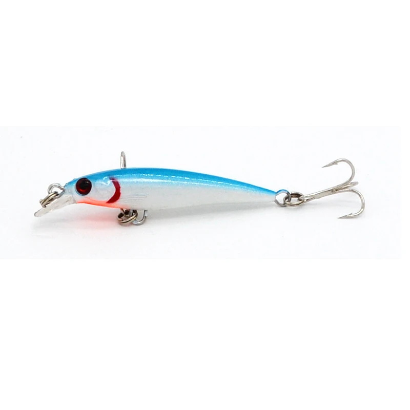 1Pcs 5cm 2.1g Pesca Small Fishing Lure Minnow Wobbler Laser Minnow Plastic Artificial hard lure Crankbait Lifelike bait 3D Eyes