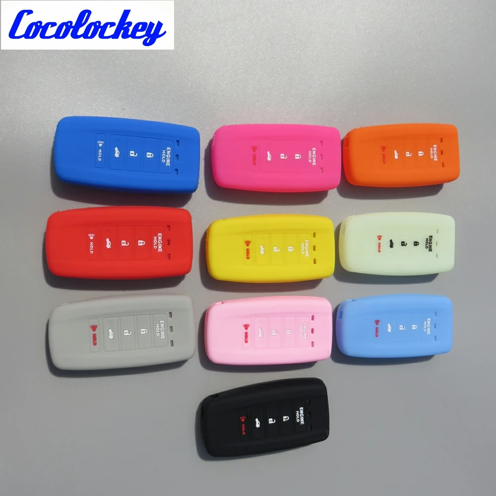 Cocolockey Silicone Car Cover Case Key Holder for ACURA ILX TLX RLX RDX MDX TSX 2015 2016 2017 5 Buttons Engine HOLD Keyless