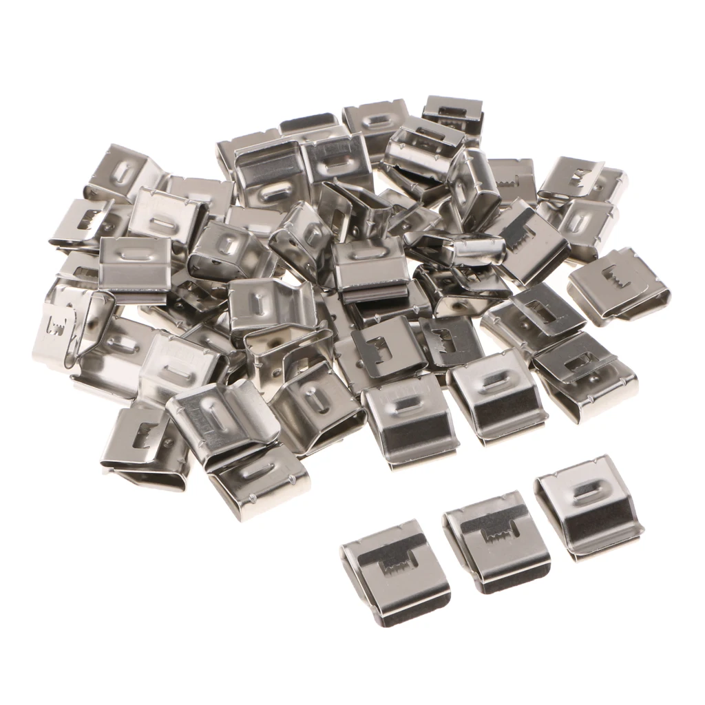 50 PCS/SET REAL Classic PV High Quality Stainless Steel Wire Solar Cable Fastener Clips Management