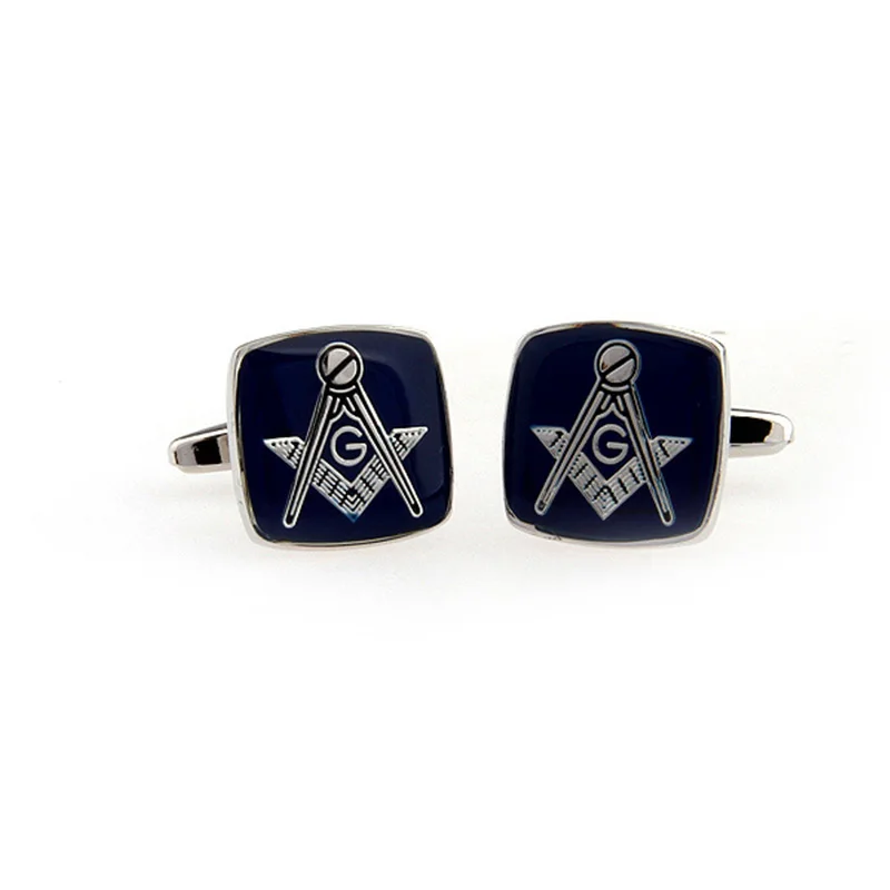 High quality Stainless Steel Mens Jewelry Masonic Cuff links Lodge Cufflinks For Freemasonry French shirt  Costume Accessories