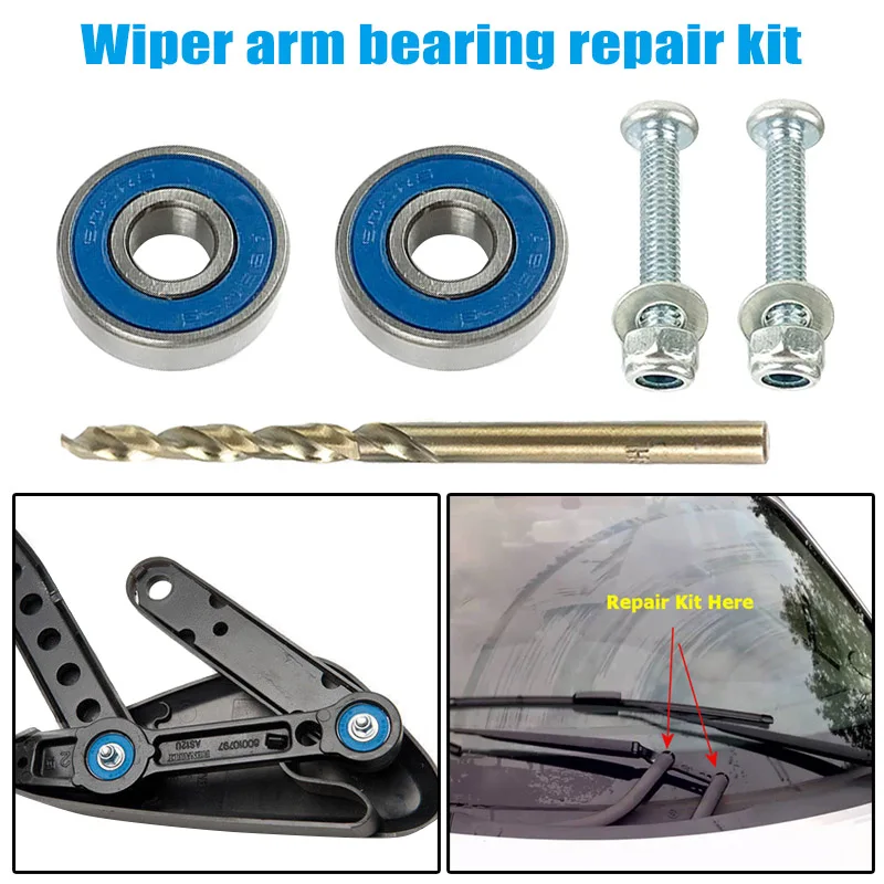 Windscreen Wiper Arm Repair Bearing Fix Kit Compatible Renault Grand Scenic 2 II 2003-2009 Car Accessory 자동차용품