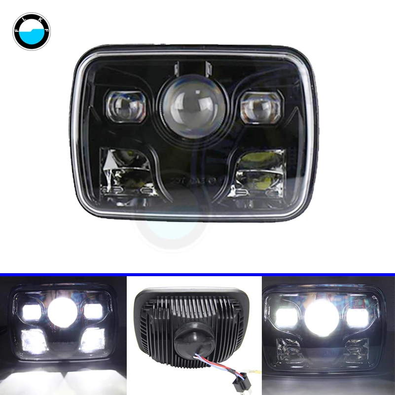 

1pcs Motorcycle 5"x7" 7X6 Inch led headlight Sealed Beam Replacement DOT Truck light H6014, H6052, H6054, 6054.