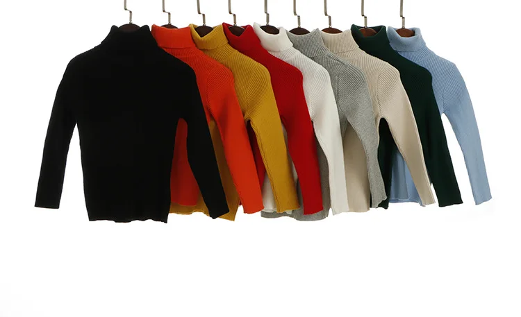 1-6Y Jungen Mädchen Rollkragenpullover Herbst Baby Pullover Kinder Pullover Für Winter Gestrickte Bodenbildung Jungen Pullover Vetement Enfant – Detail 15