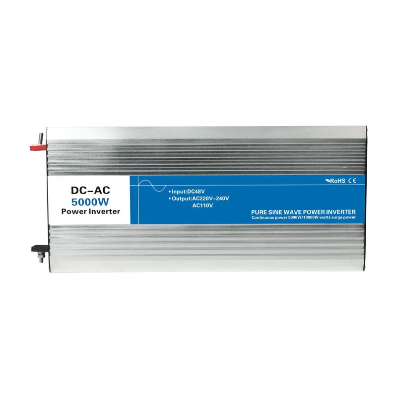 DC-AC 5000W Pure Sine Wave Inverter 12V To 220V Converters Voltage Off Grid Electric Power Supply LED Digital Display USB China