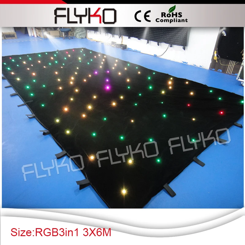 

free shipping curtain rgb full color light led star curtain price