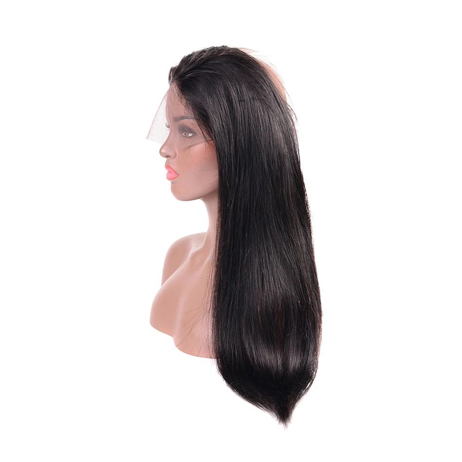 HairUGo-Pacotes de cabelo humano retos com fechamento, Pacotes de cabelo brasileiros, 360 Lace Frontal, Non-Remy Hair Weave