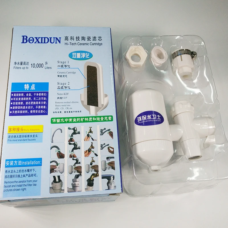 Tap Fauce Acqua Filtro con Cartuccia Ceramica Rubinetto Acqua Depuratore D'acqua Per Rubinetto Della Cucina filtro de agua