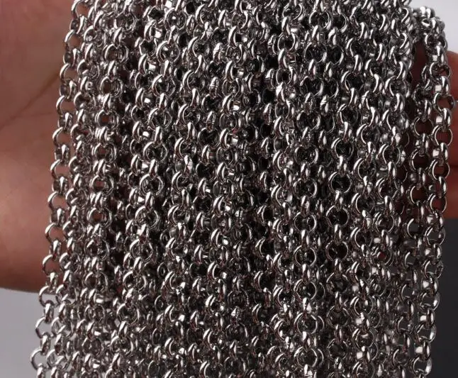 

LOT 5 meters Stainless steel Smooth Rolo chains JEWELRY in bulk jewelry findings
