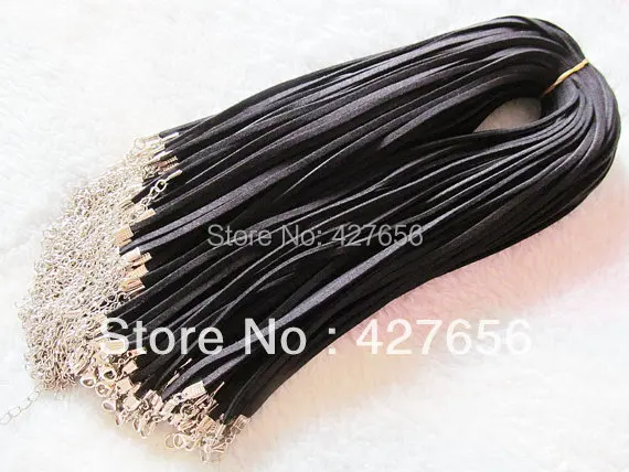 

20pcs 3X420mm Black/Brown/Purple Korea Faux Suede Leather Necklace Cord String Rope, Extender Chain, Lobster Clasp,DIY Accessory