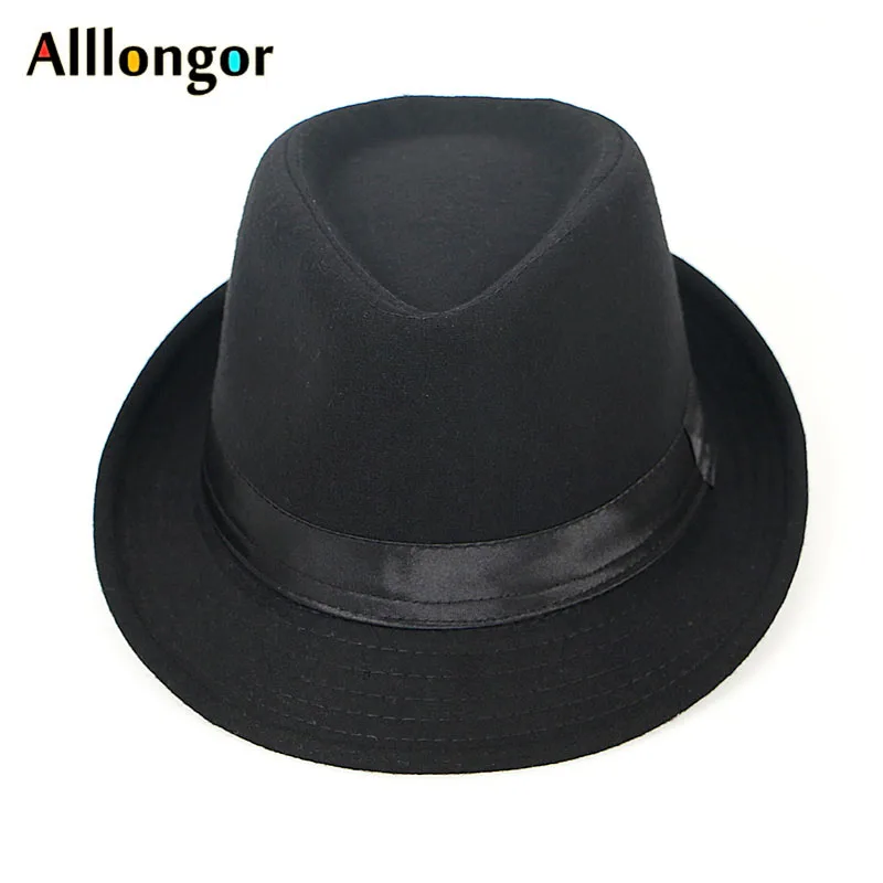 2024 Spring Wool Fedora Jazz Hat Men Chapeu Panama Masculino Sombrero Mujer Women Felt Hats Man Bowler Vintage Black Retro Cap