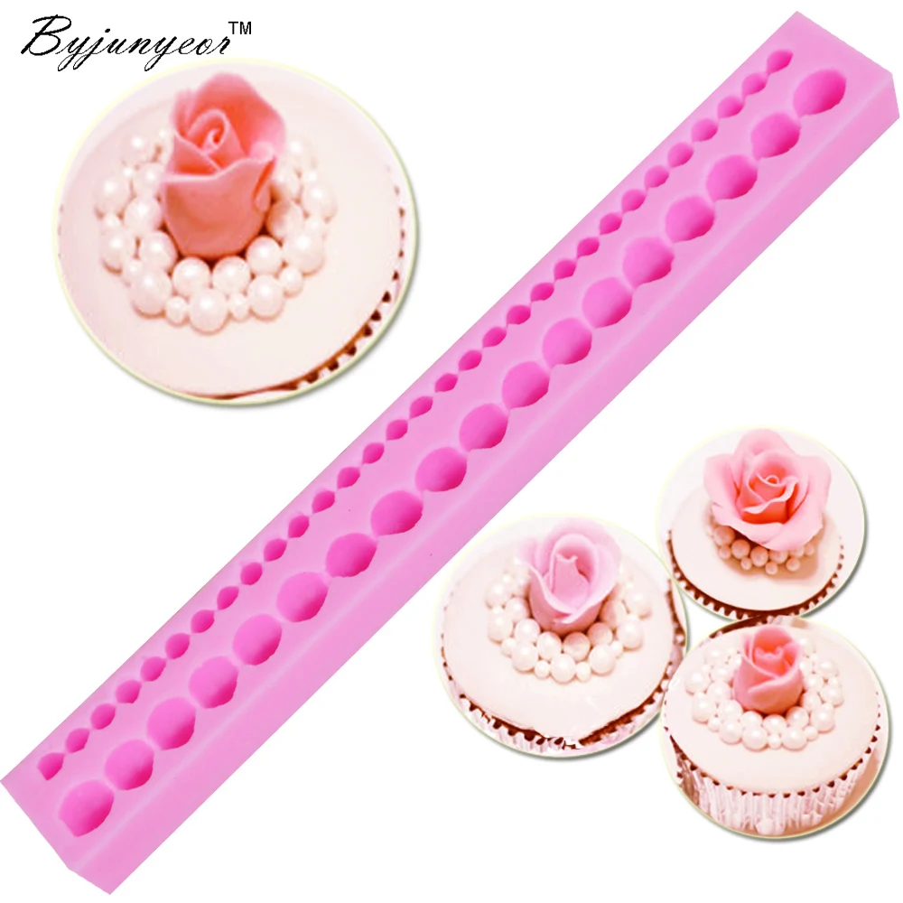 Pearls Silicone Mold Fondant Chocolate Candy Lollipop Crystal Epoxy UV Resin  Soft Clay Bake Tool M320