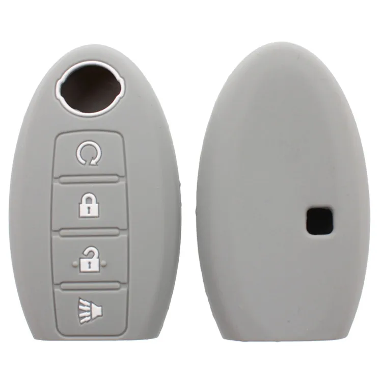 4 Buttons Remote Car Key Cover Case 4b Silicone For Nissan Qashqai Micra For Nissan Teana X-Trail Qashqai Livina Sylphy Tiida