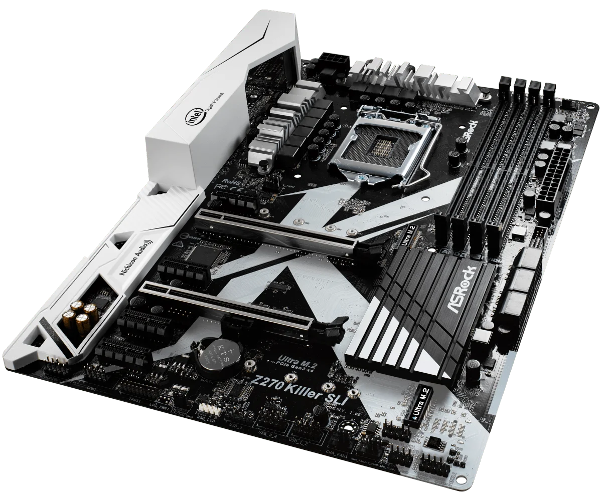 Imagem -04 - Asrock-placa Mãe Sli Atx Z270 Suporte para Gerações Gerações i3 1151