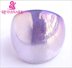 RED SNAKE Fashion Rings Handmade Rainbow colors foil Pearl texture glossiness Murano Glass Ring