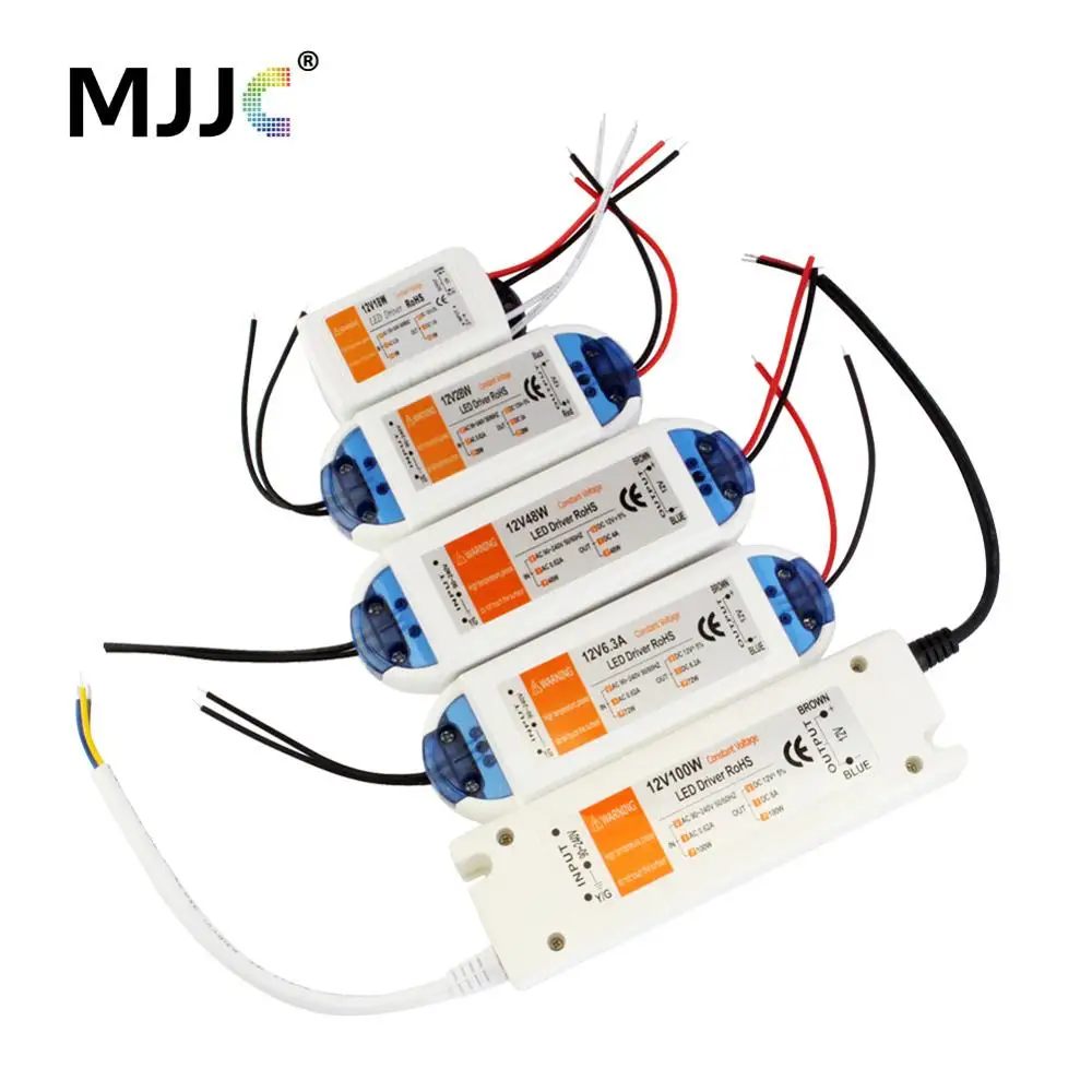 12V LED Driver DC 12 Volt Power Supply 18W 28W 48W 72W 100W Power Adapter Lighting Transformer 220V 12V 5V Power Supply