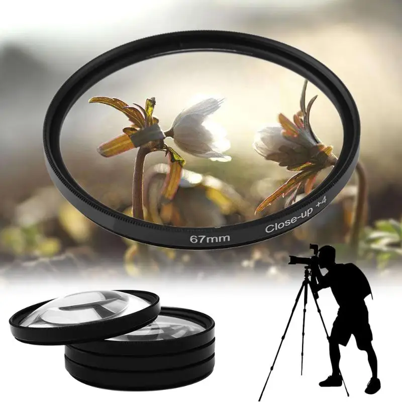 

Macro Photography Lens Kit +1/2/4/10 Close-up Filter Lens 52-82mm Caliber Camera Lens for Canon Nikon Sony Pentax DSLR camera