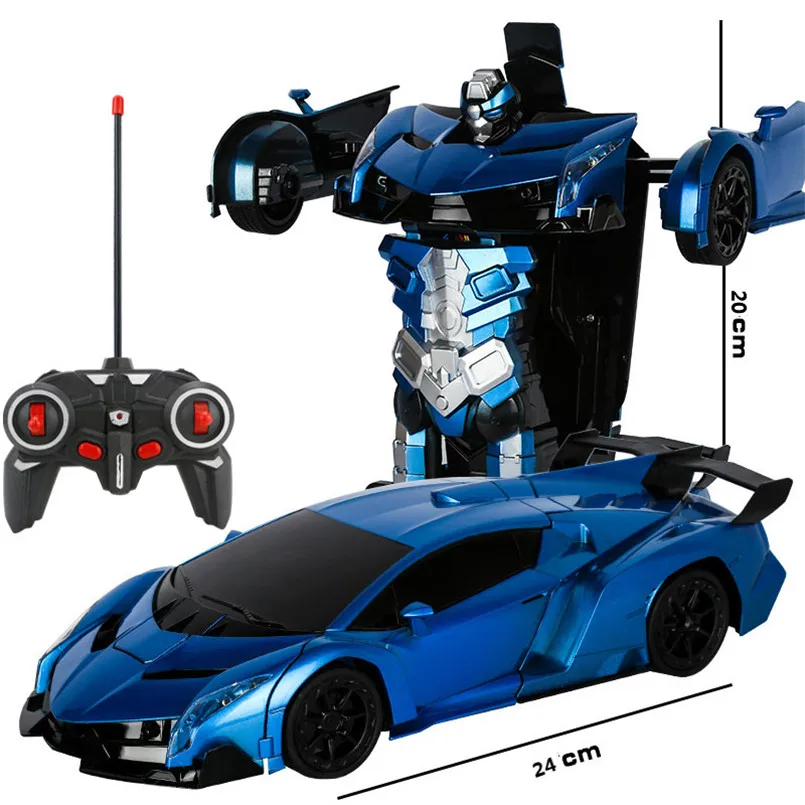 2 in 1 Electric RC Car Transformation Robots Children Boys Toys Outdoor Remote Control Sports Deformation Car Robots Model Toy