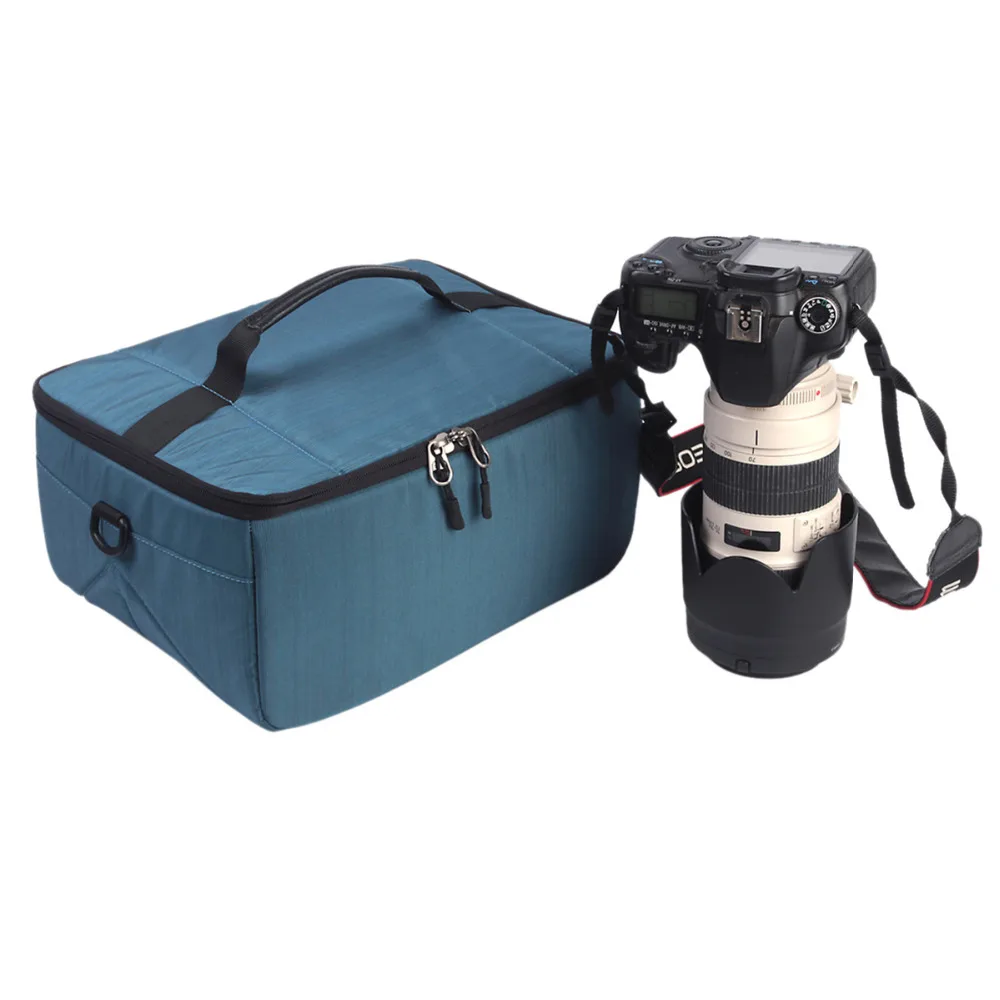 Waterproof DSLR Camera Lens Bag Insert Protection Handbag Carrying Tote Padded Case Lens Pouch for  Canon Nikon Sony