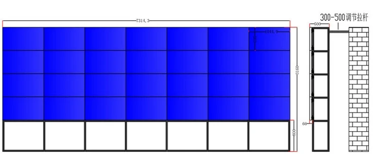 멀티미디어 모니터 4K CCTV 디스플레이, 삼성 LG 디스플레이 TV 패널, 3.5mm 1080p 베젤, DID 풀 TFT HD LCD 비디오 월