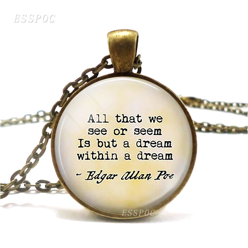 Glass Quotes Necklace \