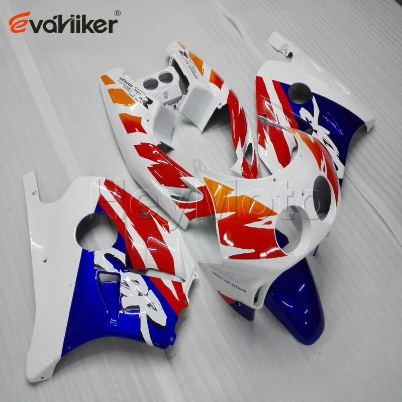 ABS fairing for CBR250 RR MC19 1988 1989 orange white CBR250RR 88 89 ABS plastic motor panels kit Injection mold