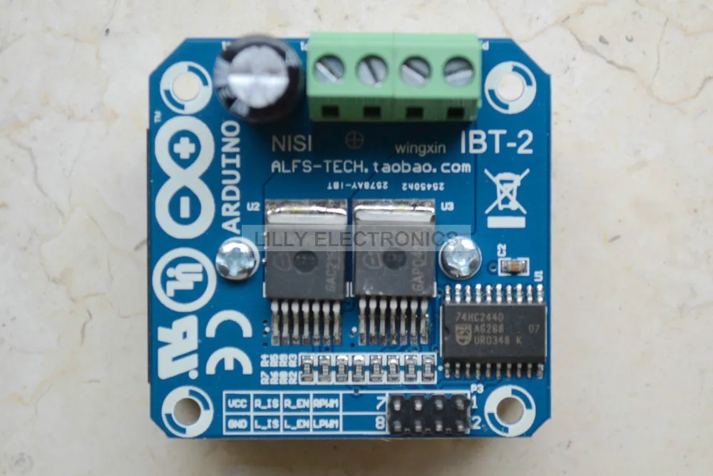 IBT-2 43A BTS7960 High Power Intelligent H-bridge Vehicle Motor Drive Module