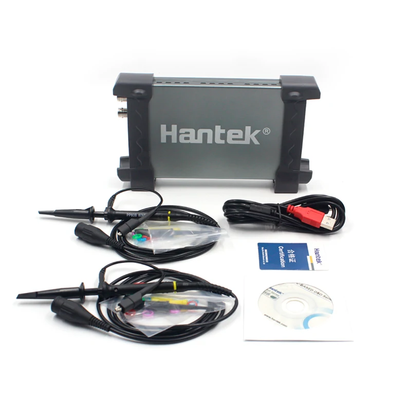 Hantek 6022BE Osciloscopio de almacenamiento Digital 2 canales 20Mhz ancho de banda portátil USB Osciloscopio