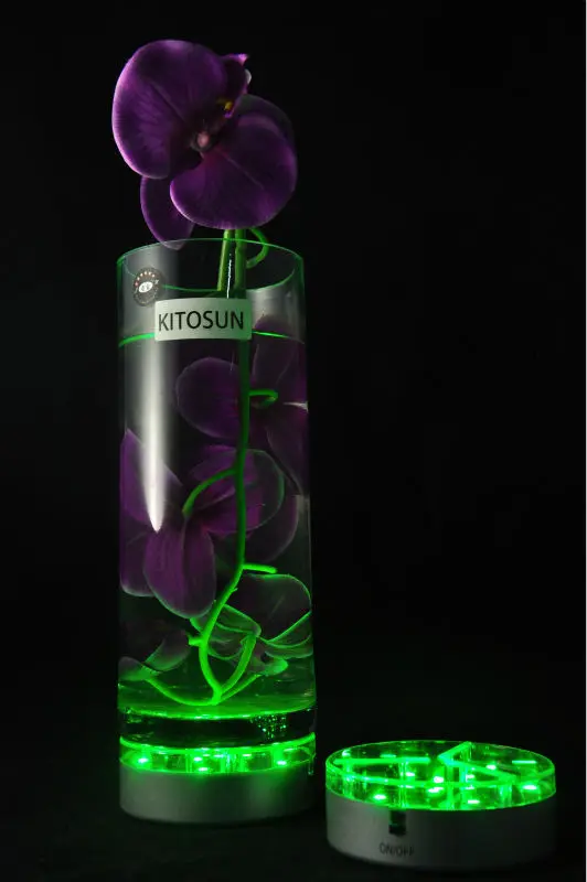 1Piece 3AA Battery Operated 9RGB LED 4 inch led light base 9 number system  For Wedding Party  Decoration with Remote Controller