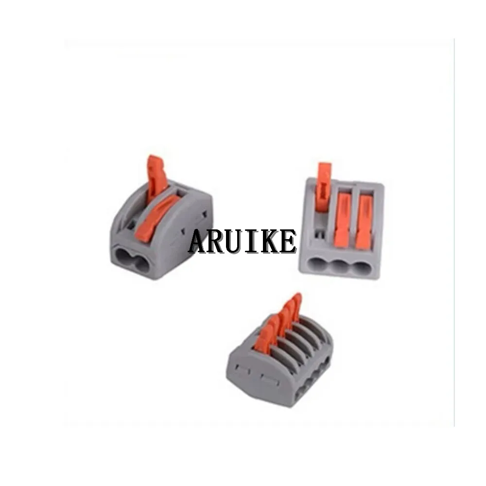 5-50pcs Type 222-412 222-413 222-415 Universal Compact Wire Wiring Connector Conductor Terminal Block With Lever AWG 28-12