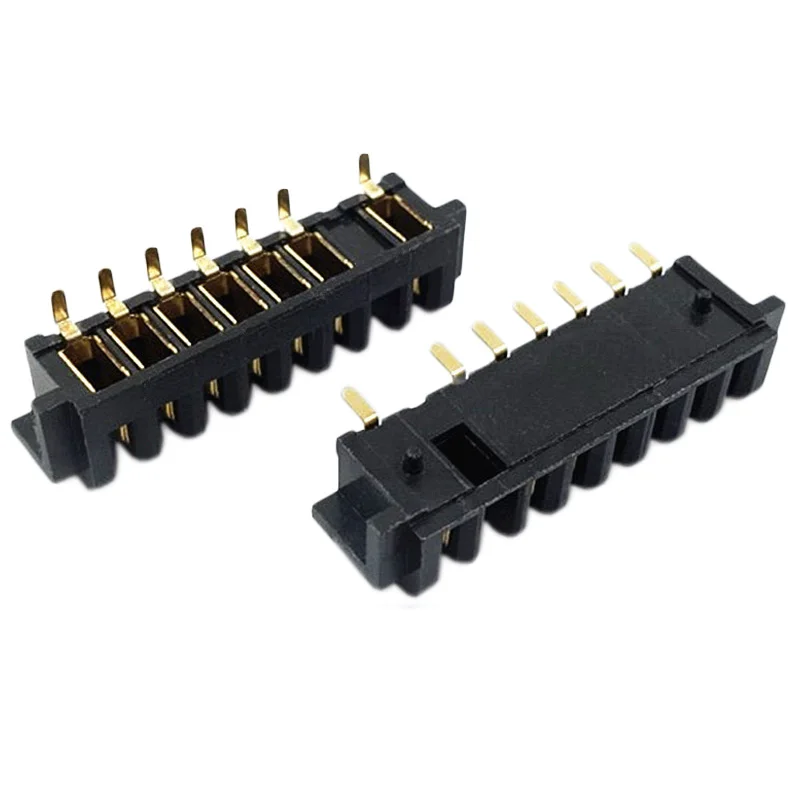 7pin laptop battery connector 2.5mm pitch 180 degree bend foot male and female plug Foot length 5.8mm Band fixed point