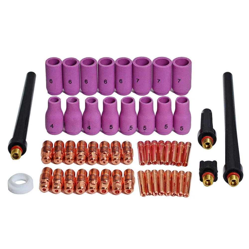 

TIG KIT Alumina Nozzles & Collet Bodies Consumables Accessories Fit TIG Torch WP SR PDA DB 9 20 25,53PK