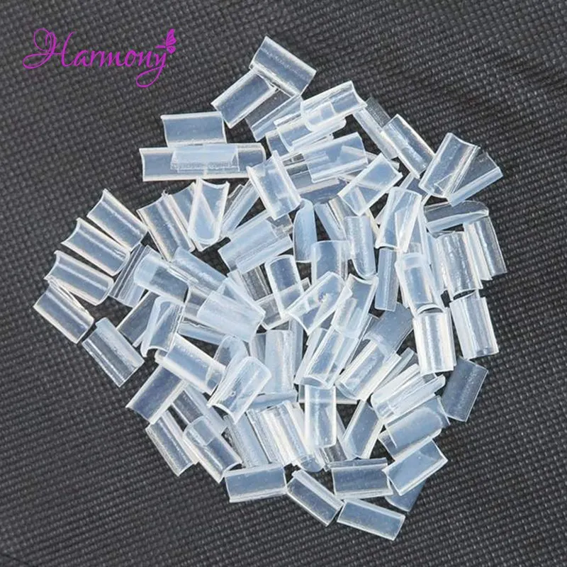 

200pcs Nail Tip Keratin Glue Brown Color U Tip Hair keratin nail tip glue for Hot Fusion Pre Bonded Hair