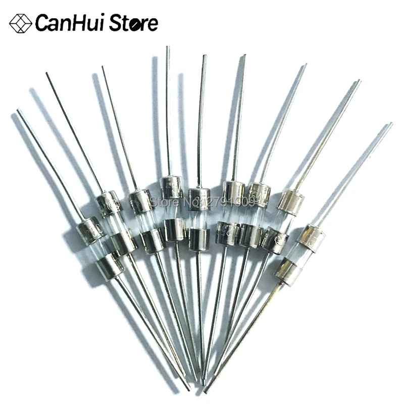 20Pcs 3.6*10 Straight Pin Fast Blow Glass Fuse 3.6x10mm Fuse 250V 0.1A 0.5A 1A 1.5A 2A 3A 3.15A 4A 5A 6.3A 8A 10A Single Cap Pin