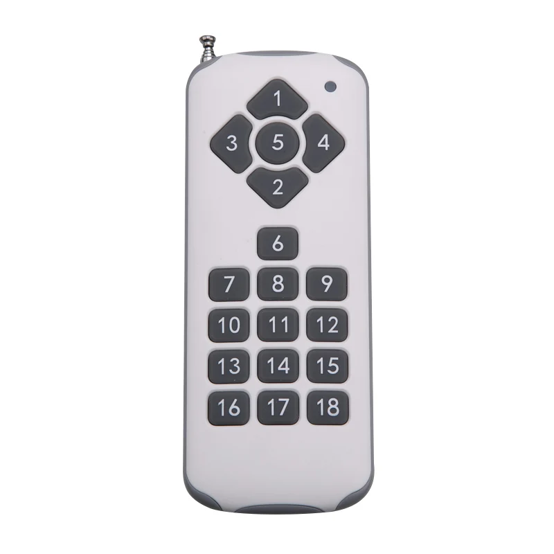 DC12V 24V 18 CH 18CH RF รีโมทคอนโทรลไร้สายมอเตอร์ระบบสวิทช์เครื่องส่งสัญญาณ + ตัวรับสัญญาณ/โคมไฟ/ประตูโรงรถ/บานประตูหน้าต่าง/หน้าต่าง