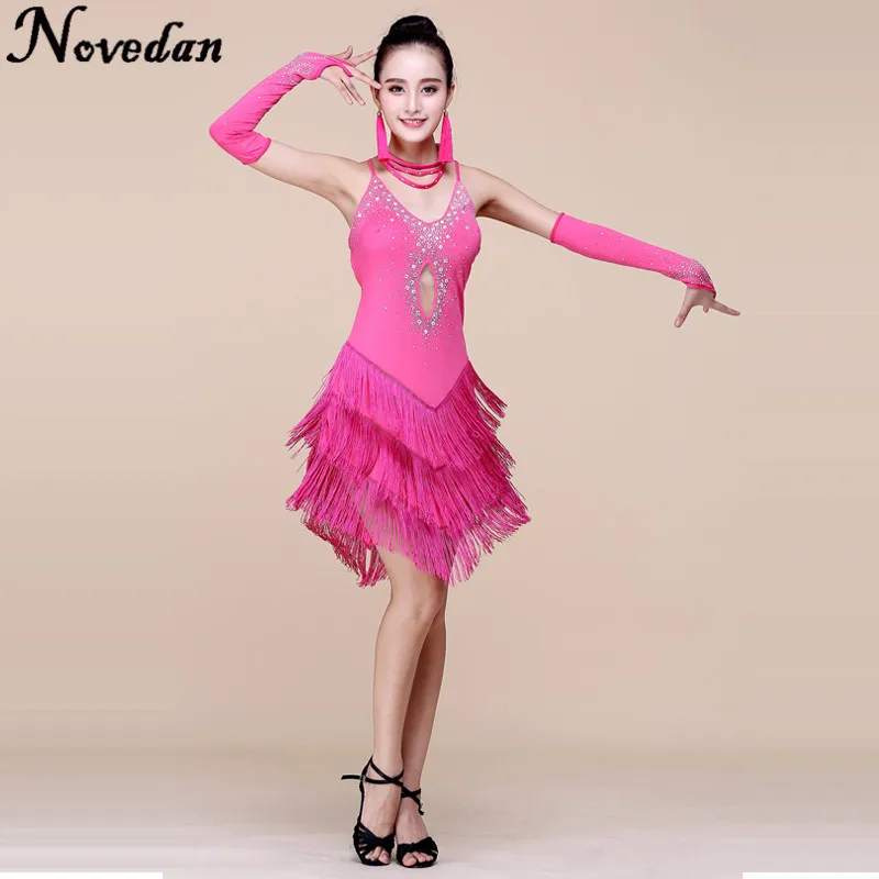 Professional Fringe Latin Dance Dress For Women Ballroom Dance Competition Dresses Lady Modern Tango/Rumba/Salsa/Latin Costumes