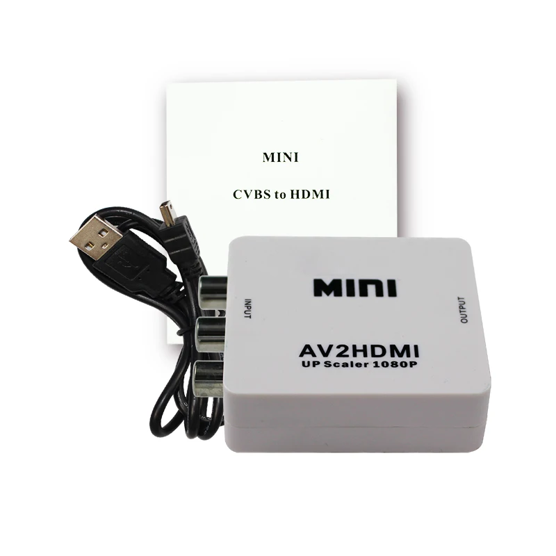 Mini Composite VCBS to AV2HDMI Audio Converter RCA/AV to HDMI Female to Female Adapter Switch Box 720P 1080P